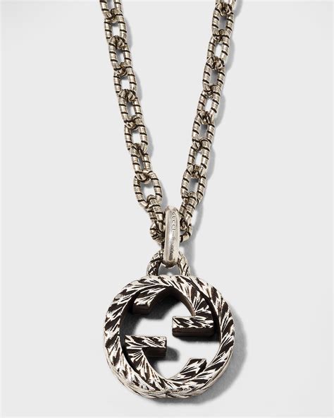 gucci star necklace free shipping|Gucci interlocking g sterling silver.